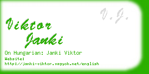 viktor janki business card